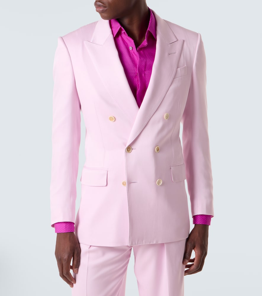Silk gabardine suit jacket