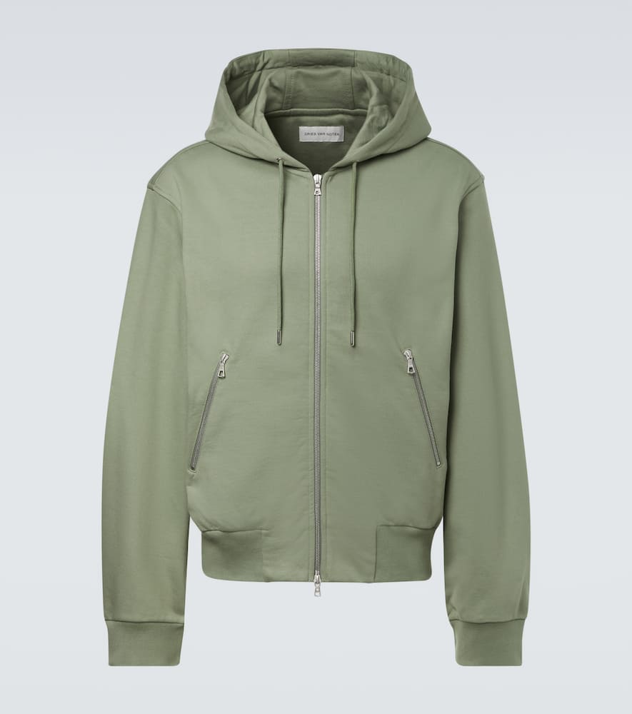 Cotton zip-up hoodie