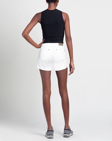 Woman Shorts & Bermuda Shorts White Size 26 Cotton, Elastane