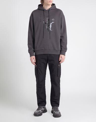 Man Sweatshirt Charcoal Size L Cotton