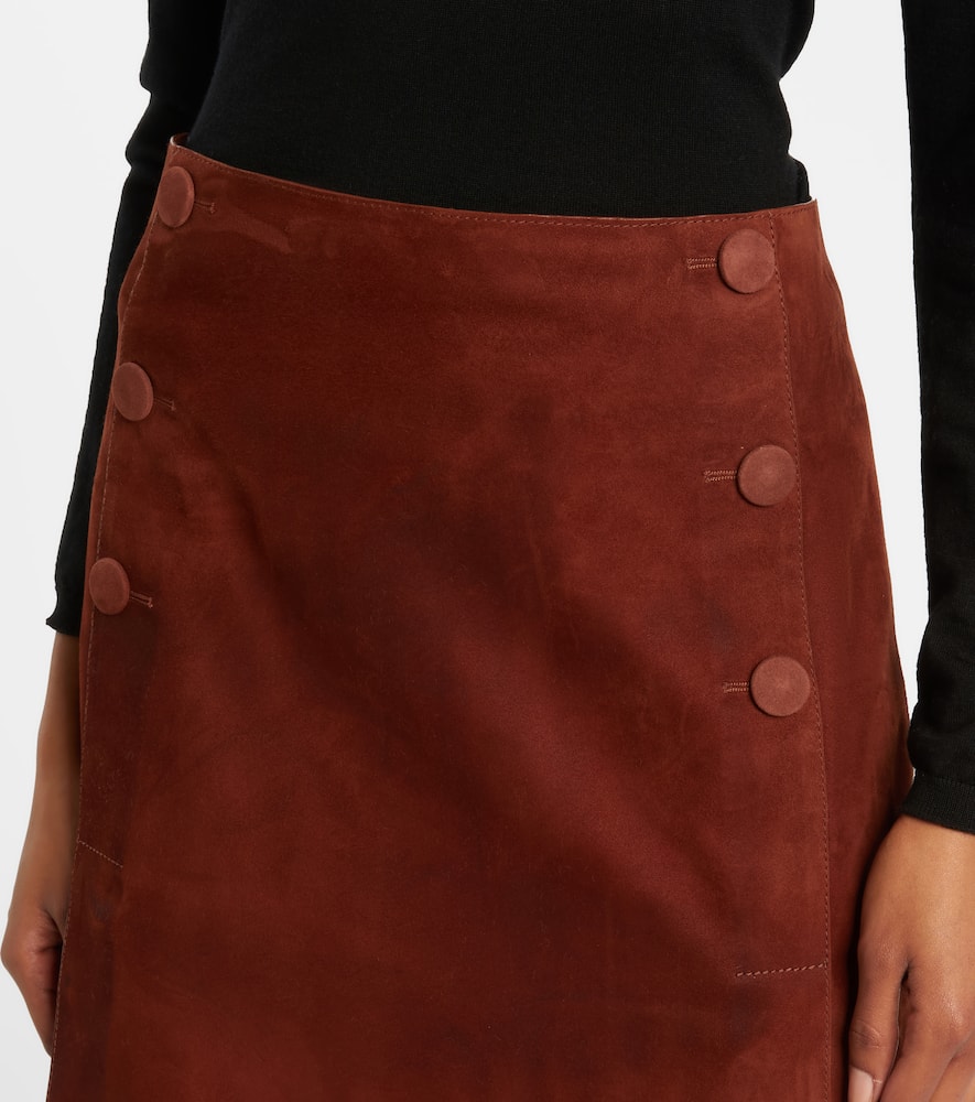 Suede miniskirt