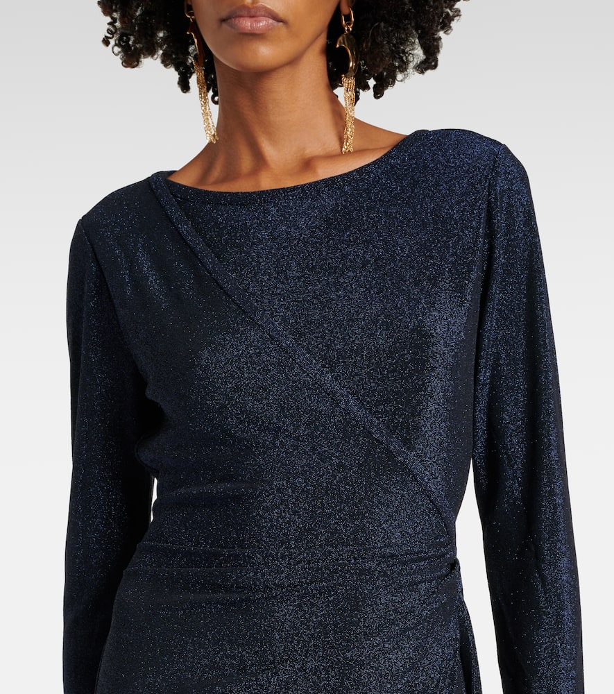 Simona lamé wrap dress