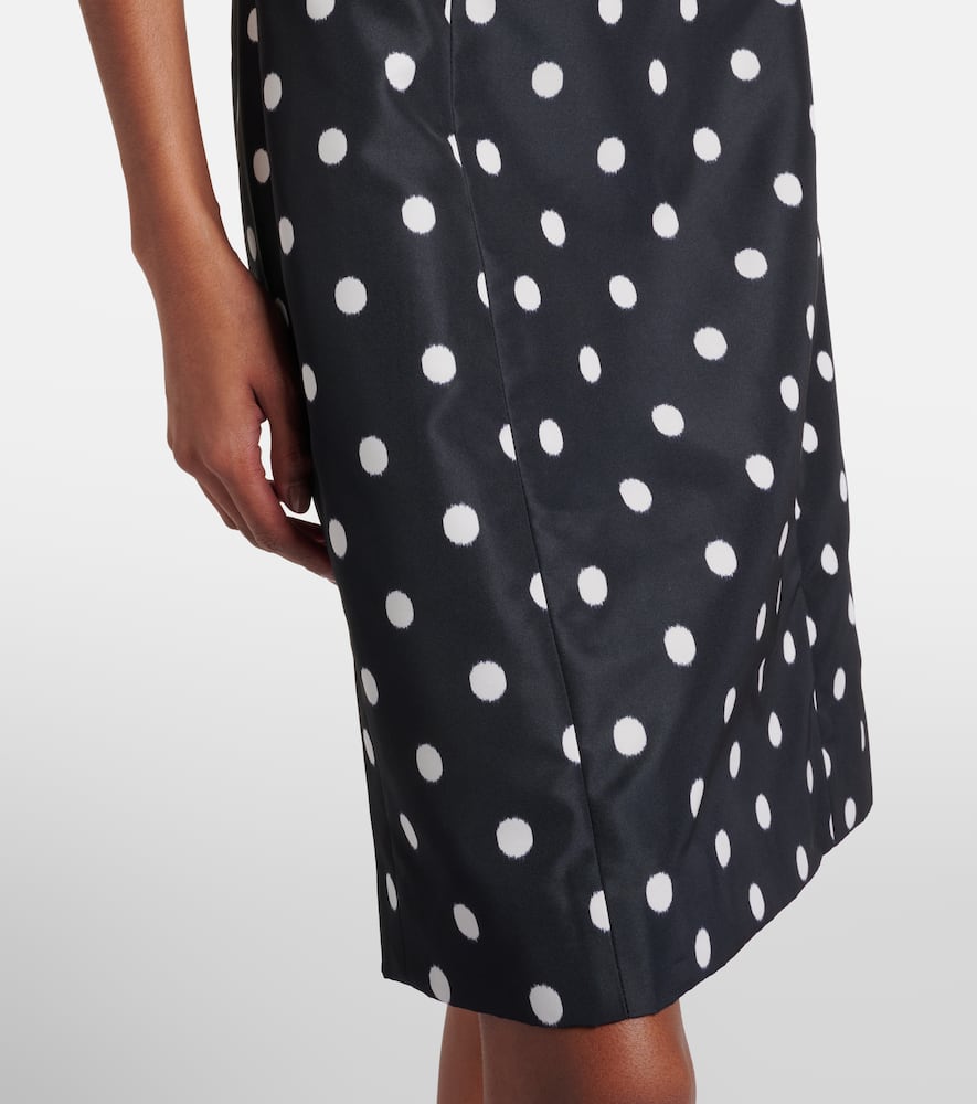 Polka-dot faille minidress