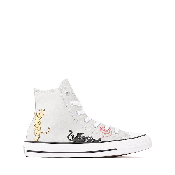 Converse Chuck Taylor All Star Pet Pack High-Top Sneaker - Big Kid - Rainwashed Grey / Cat