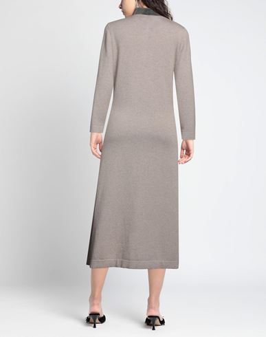 Woman Maxi dress Light brown Size 2 Virgin Wool, Silk, Cashmere