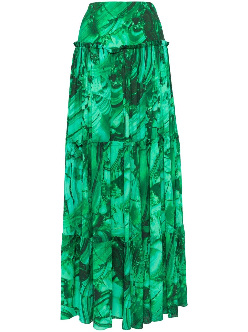 Graphic print skirt - Green
