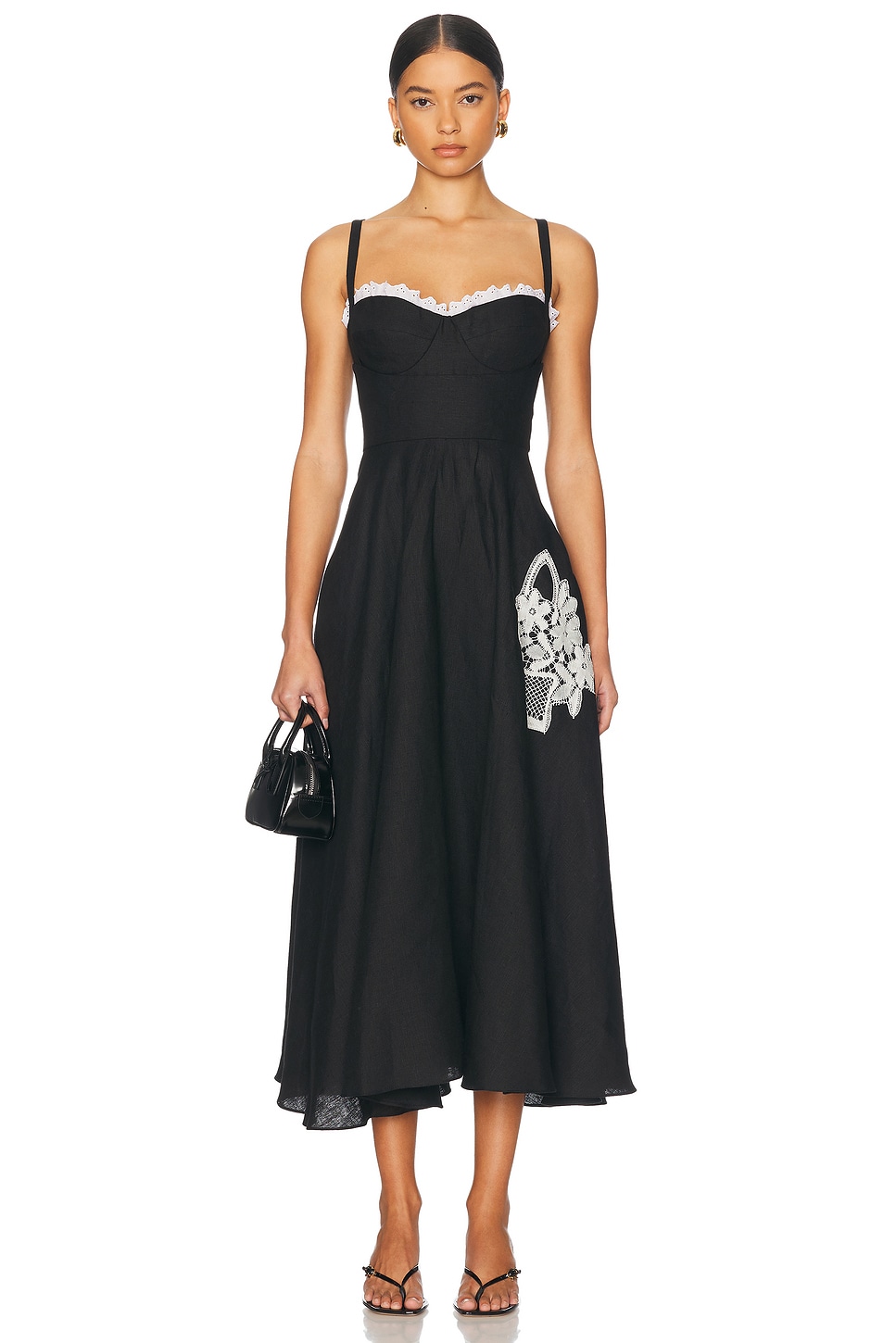 Alejandra Alonso Rojas Bustier Maxi Dress in Black - Black. 4 also