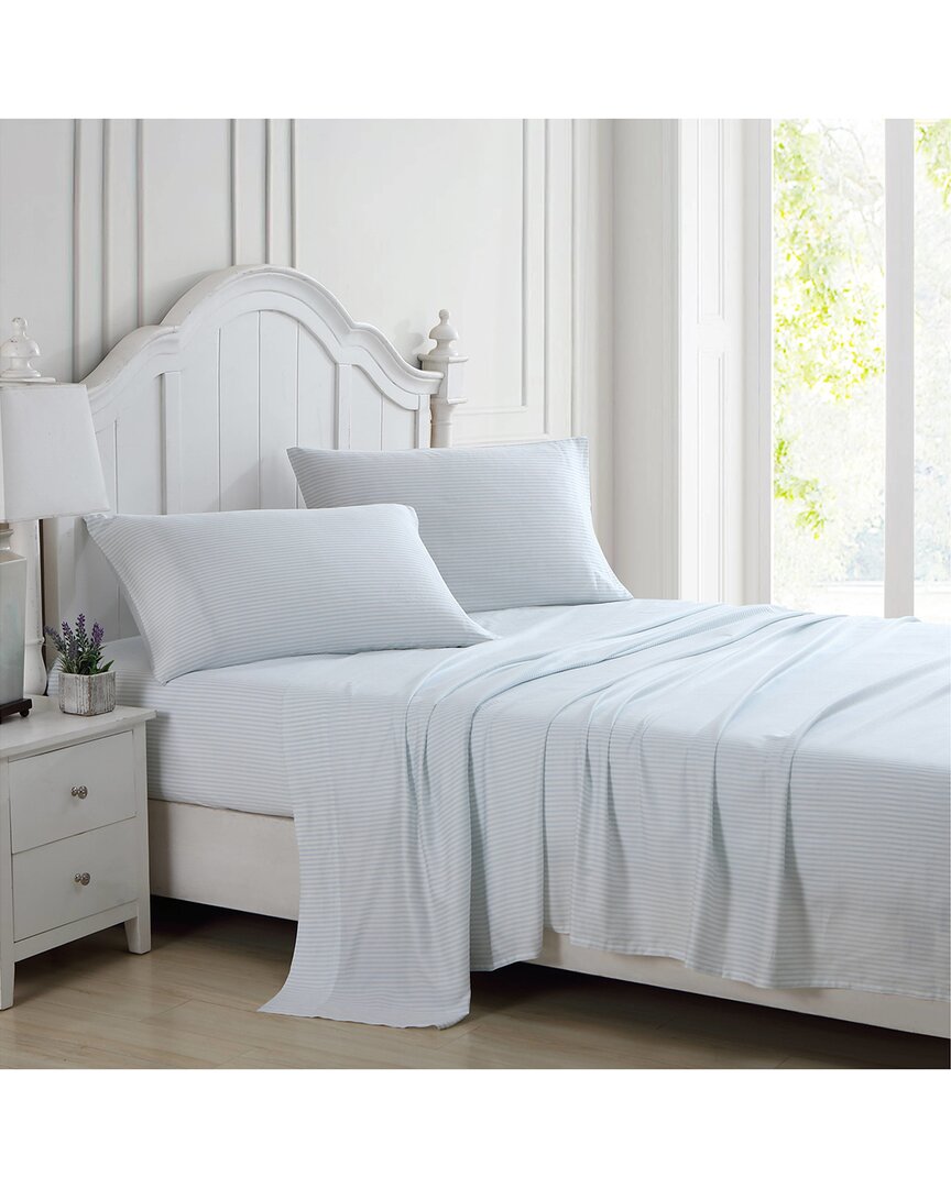 Ramona 4Pc Blue Sheet Set