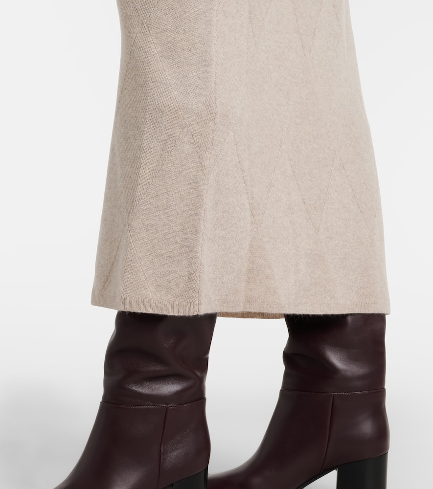 Salubre argyle cashmere midi skirt