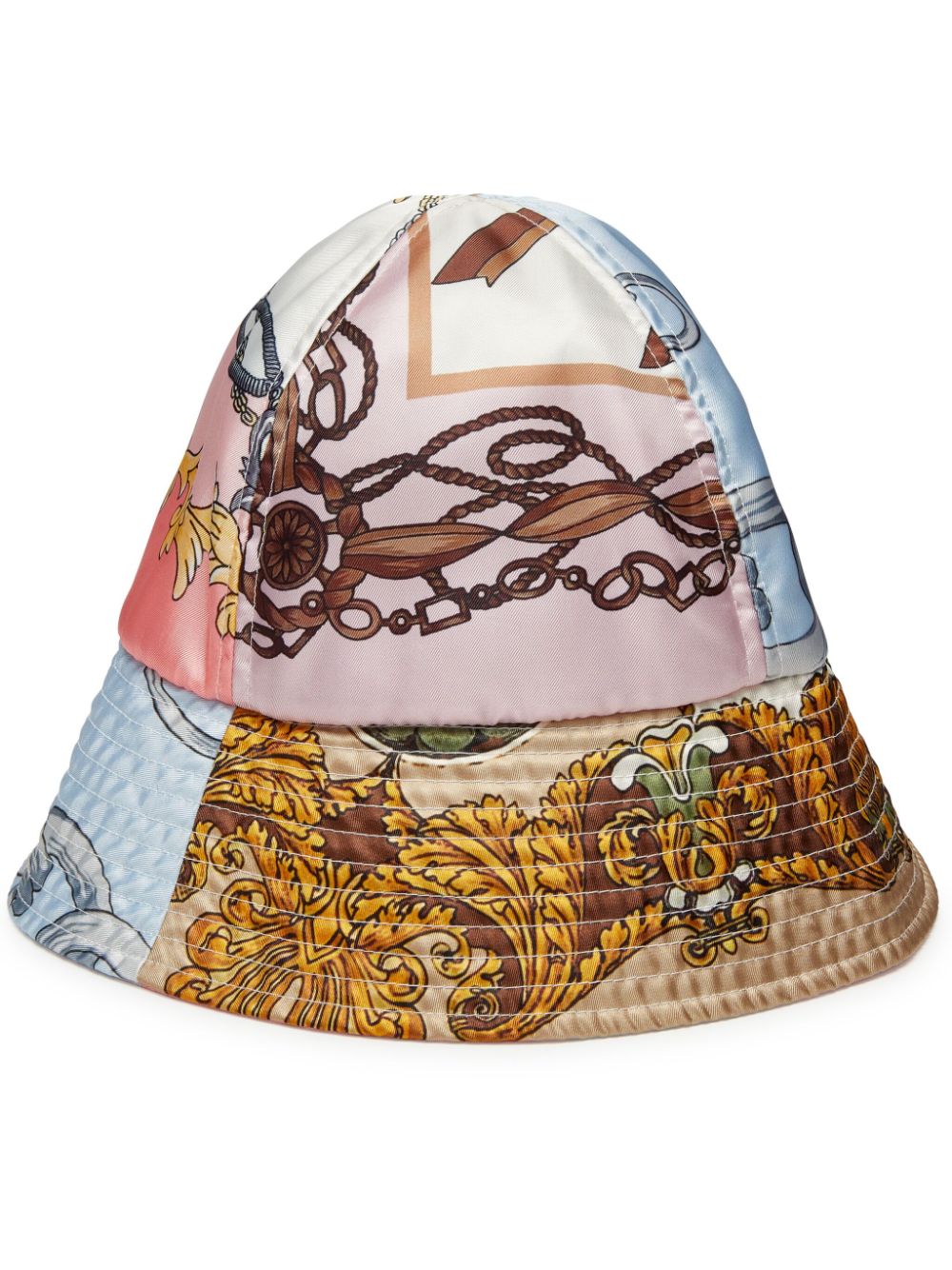 Baroque-print bucket hat - Blue