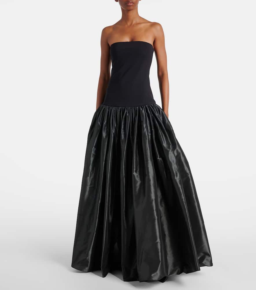 Bustier taffeta gown