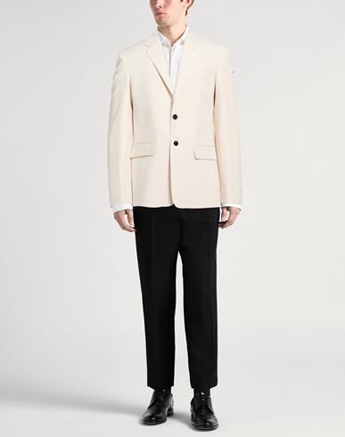 Man Blazer Cream Size 38 Virgin Wool