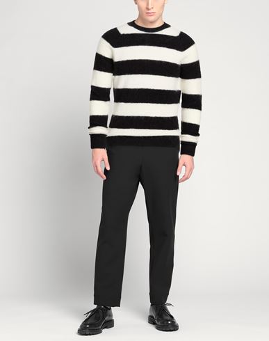 Man Sweater Black Size 40 Mohair wool, Merino Wool, Polyamide, Elastane