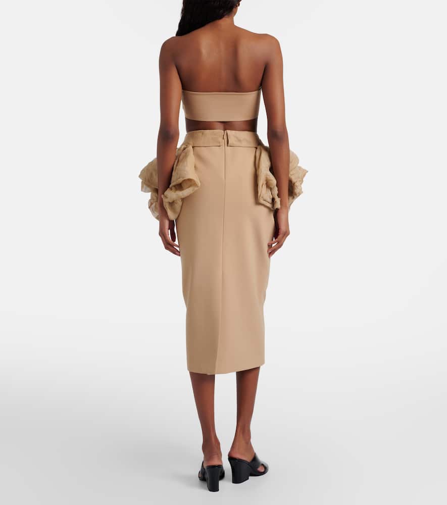 Baccano peplum pencil skirt