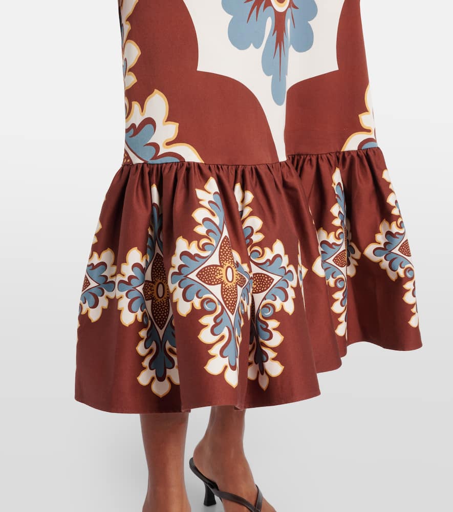 Gingerbread cotton-blend midi dress