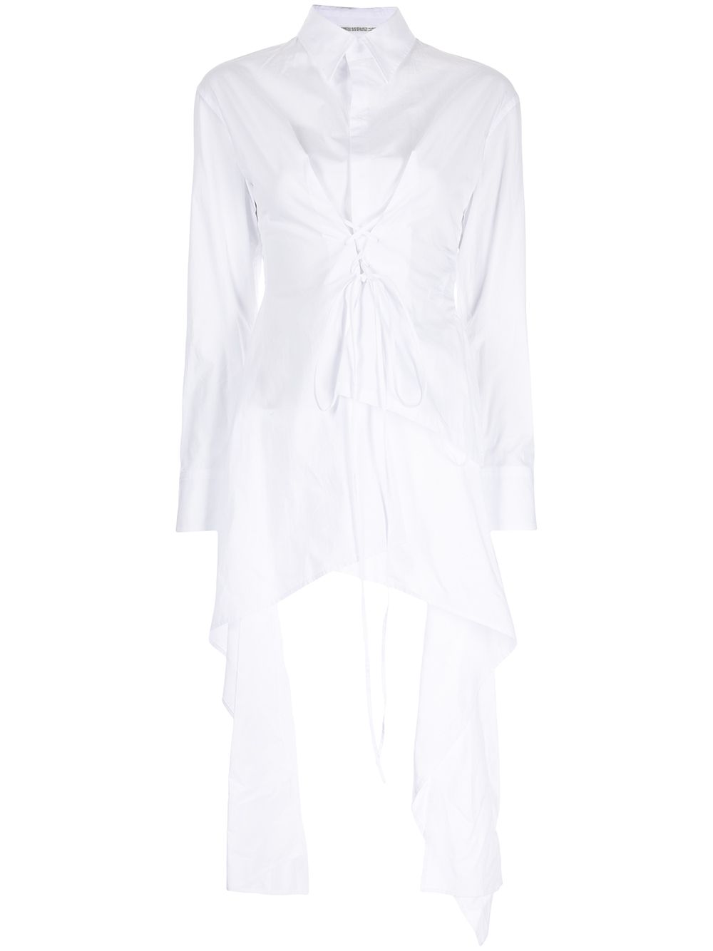Layered asymmetric shirt - White