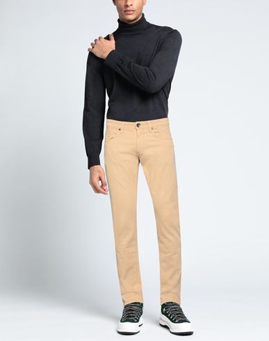 Man Pants Camel Size 35 Cotton, Lyocell, Lycra