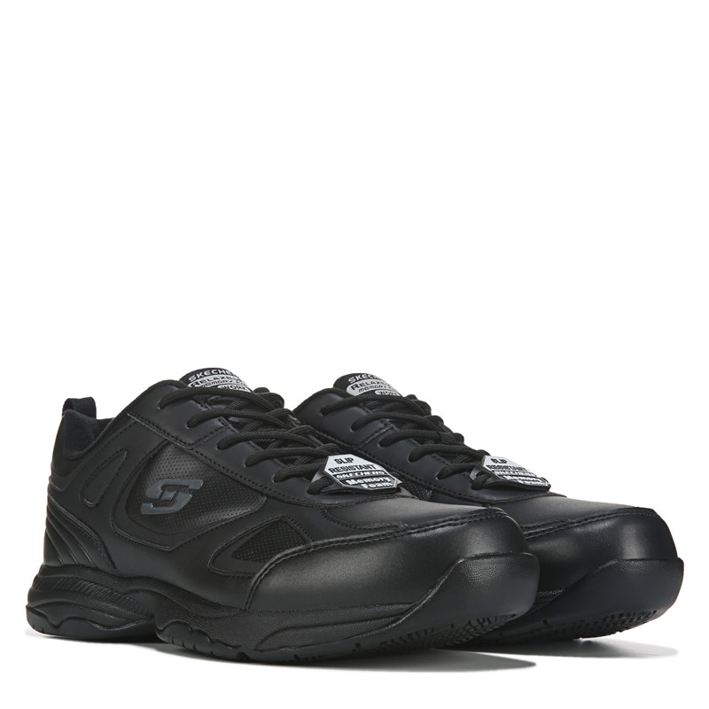 Work Men's Dighton Slip Resistant Work Sneakers (Black)