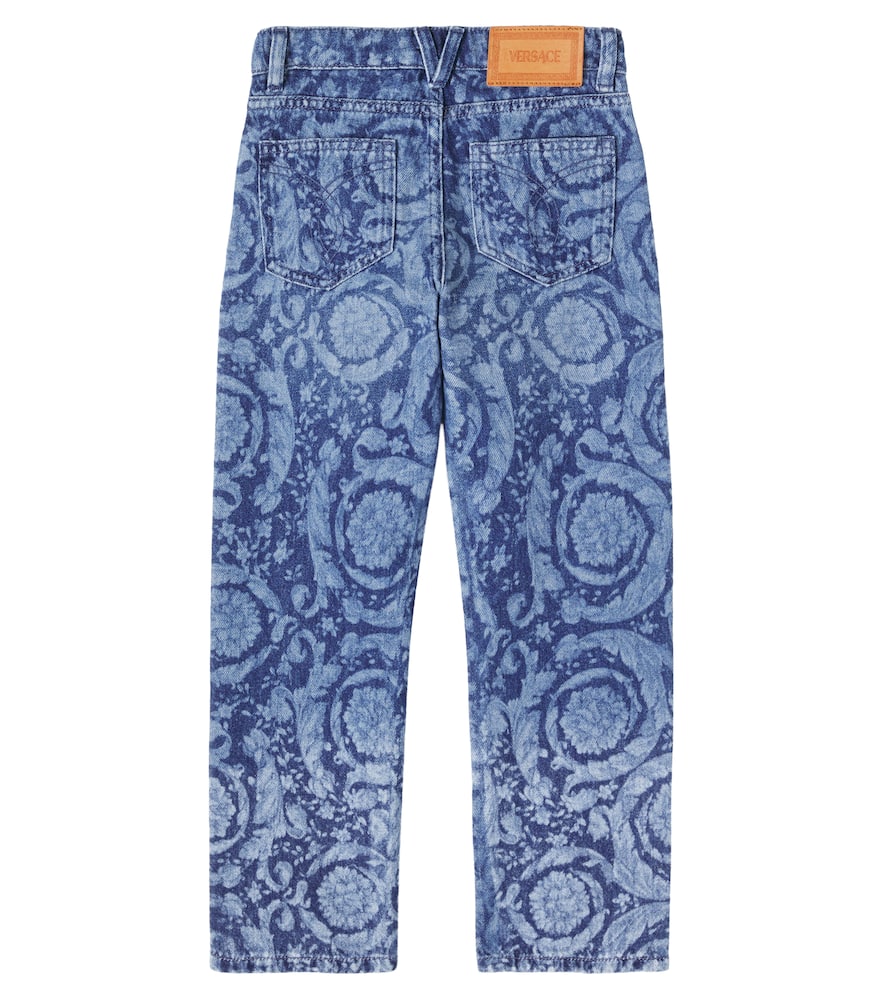 Barocco printed straight-leg jeans