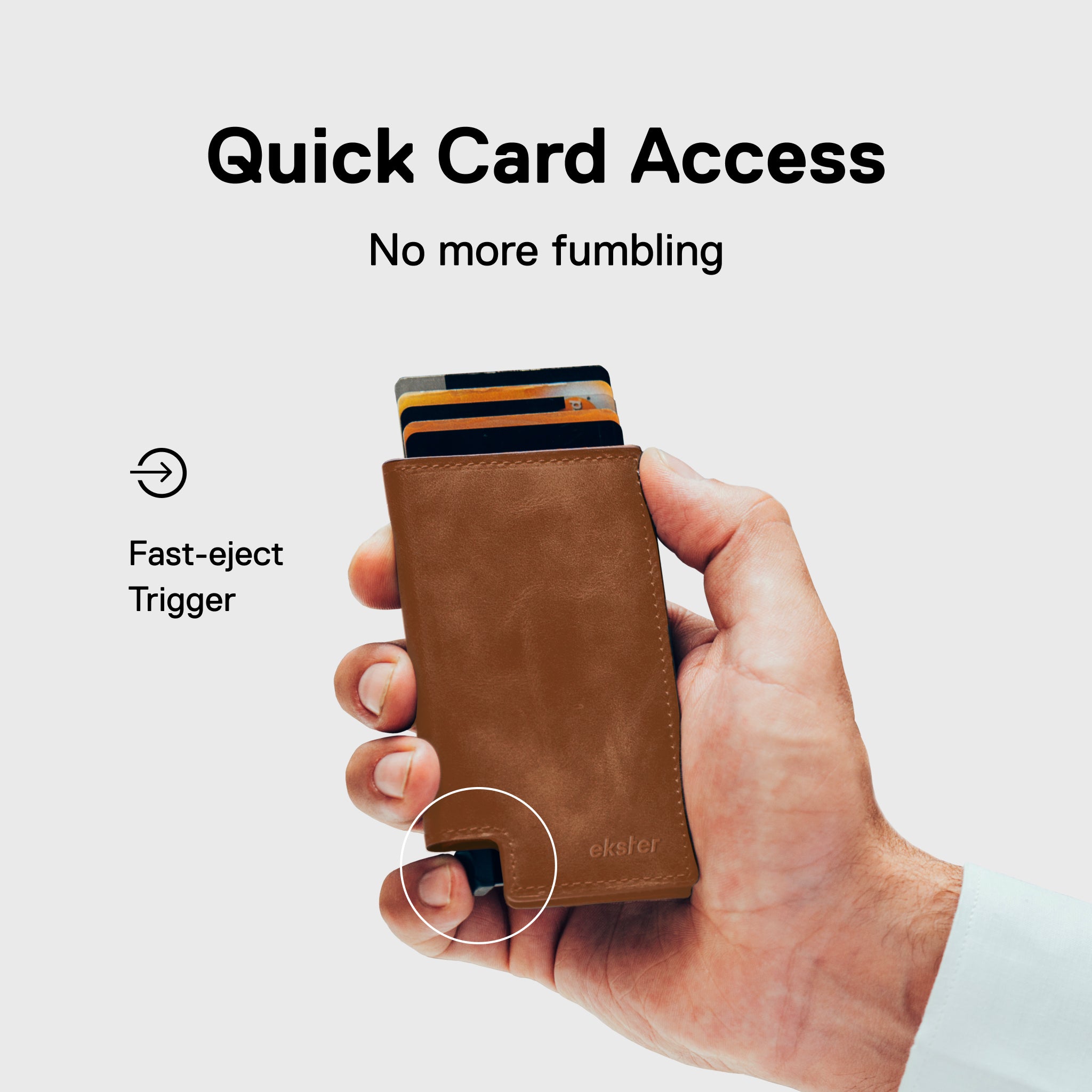 Men's Wallet - Smiley x Ekster Premium Slim Men's Wallet Trackable Wallet Leather Smart Wallet RFID Blocking