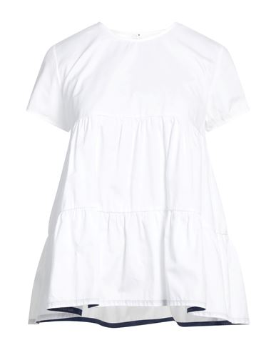 Denim Woman Top White Size 6 Cotton