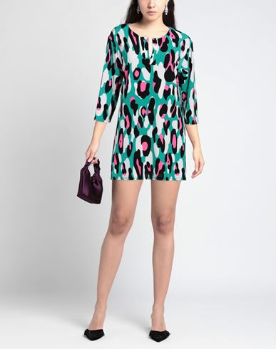 Woman Mini dress Green Size 6 Polyester, Elastane