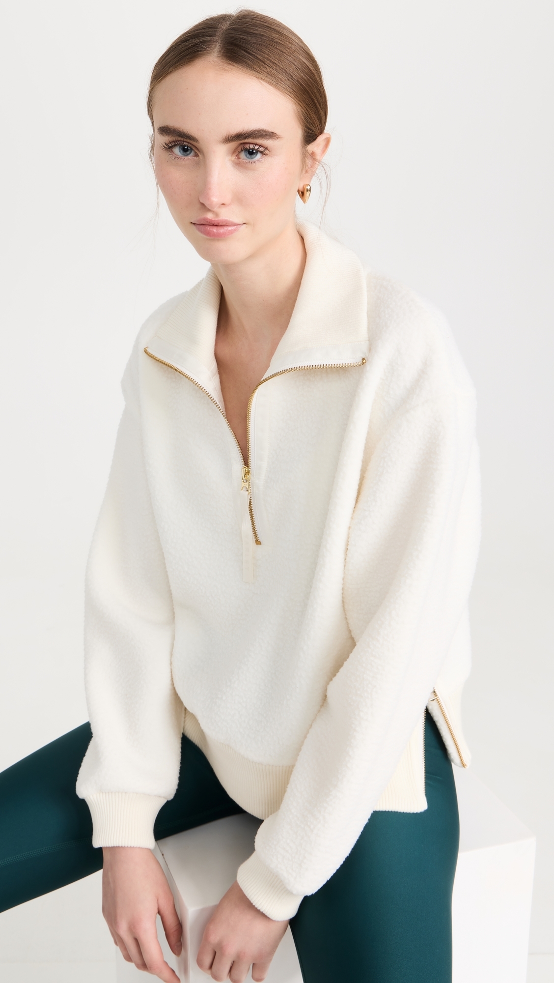 Roselle Half Zip Fleece Egret