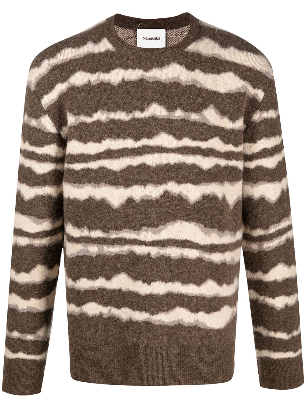Abstract stripe jumper - Brown