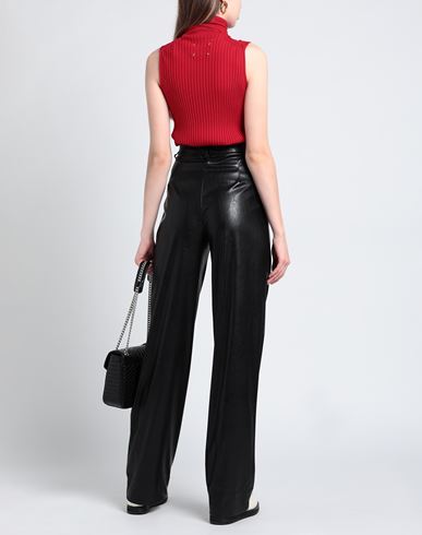 Woman Pants Black Size 2 Polyurethane, Polyester