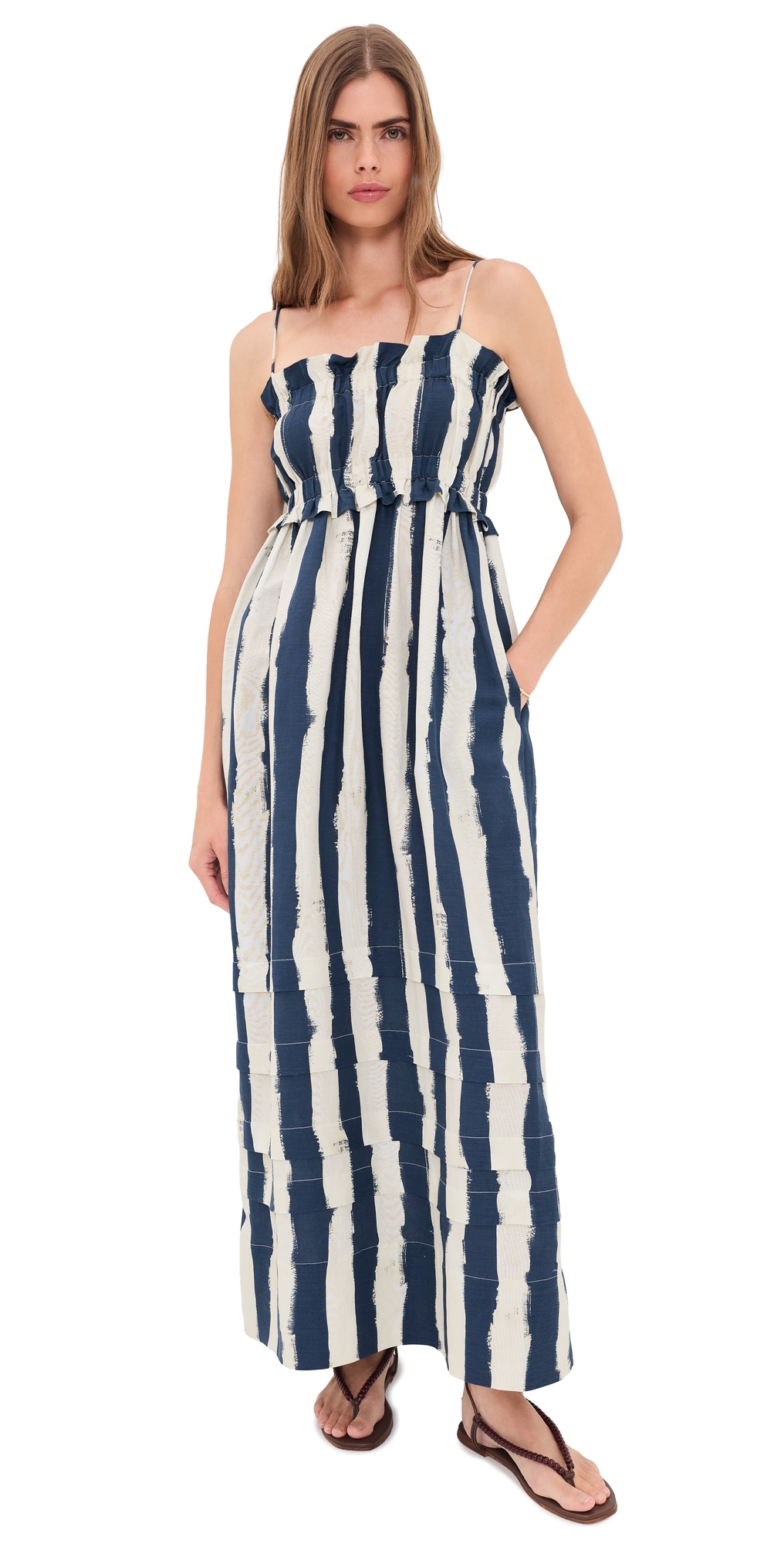 Larkin Dress Lighthouse Stripe Navy