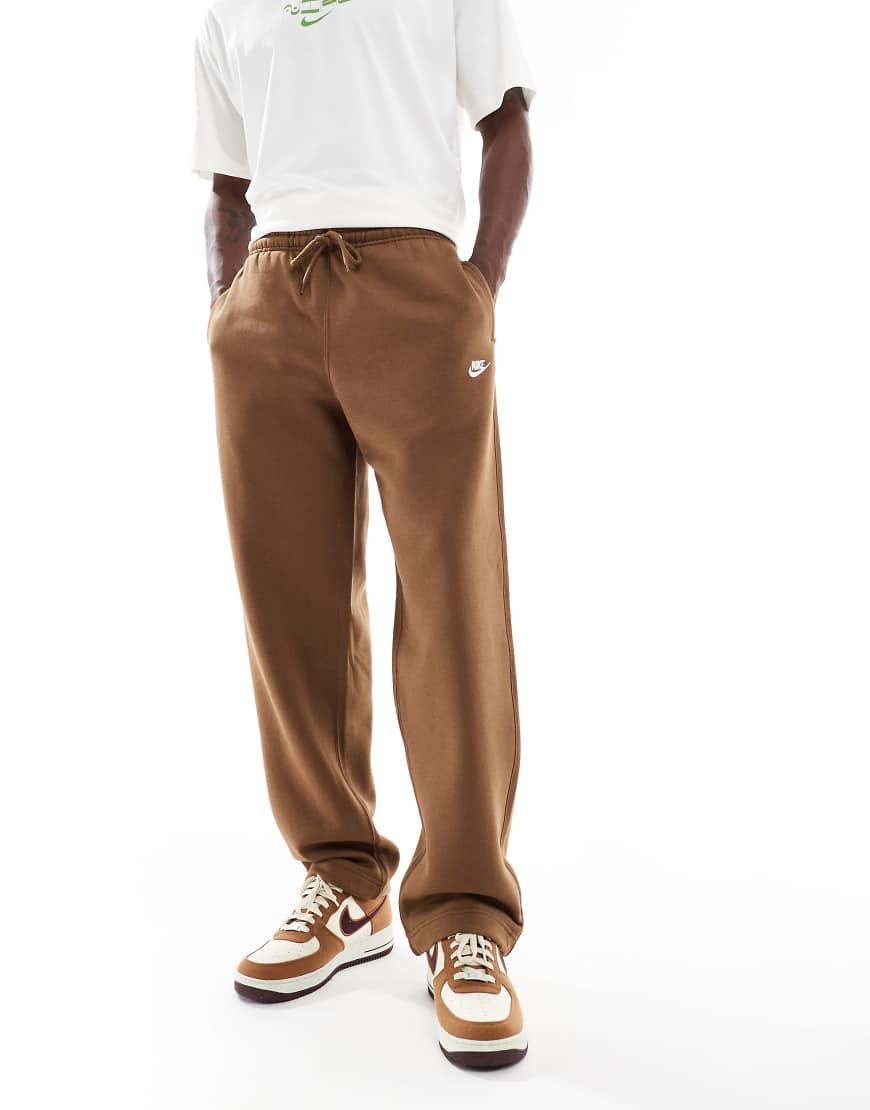 Club straight leg joggers in brown
