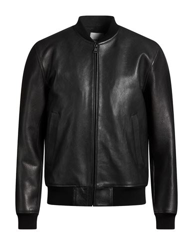 Man Jacket Black Size M Goat skin, Viscose, Polyamide, Elastane, Cotton