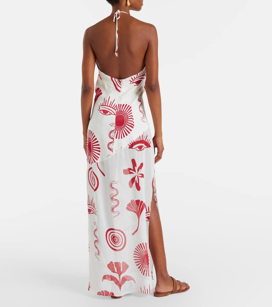 Accasia checked embellished maxi dress