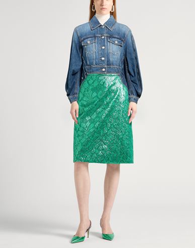 Woman Denim outerwear Blue Size 2 Cotton