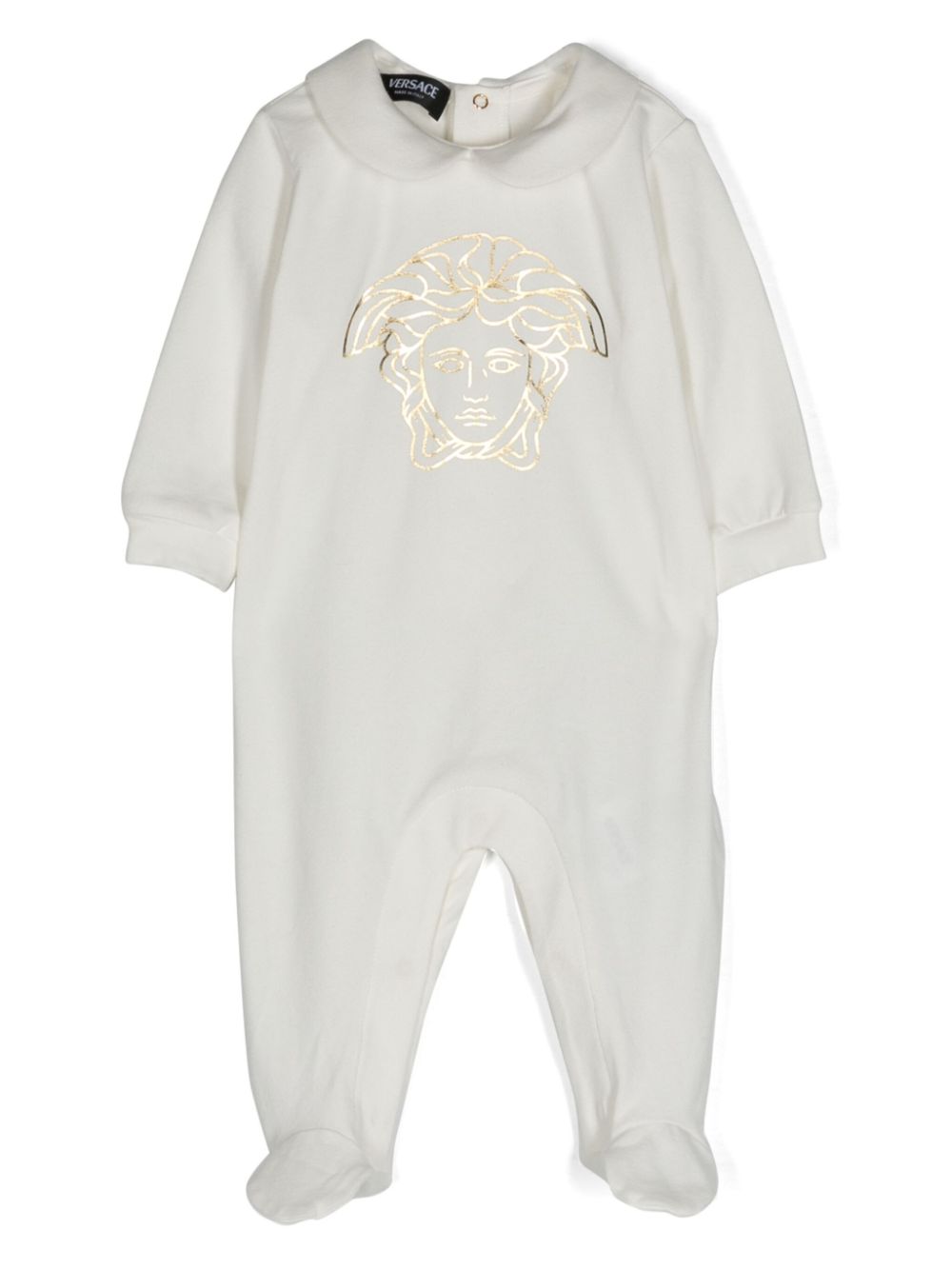 Medusa Head-print cotton pajamas - White