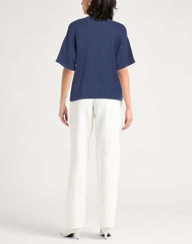 Woman Sweater Blue Size 6 Cotton, Linen