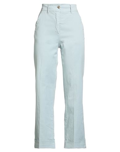 Woman Pants Sky blue Size 4 Cotton, Lycra, Elastane