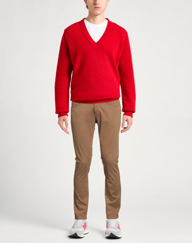 Man Pants Brown Size 28 Cotton, Elastane