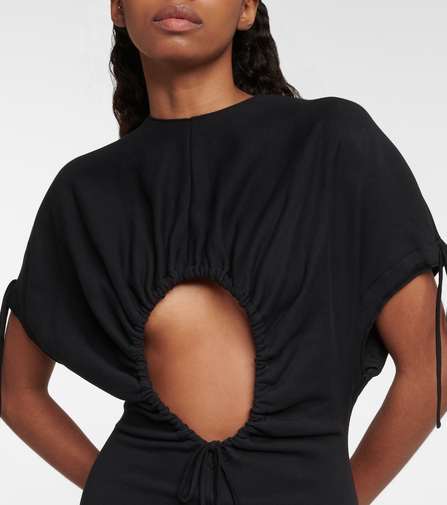 Cutout cotton midi dress