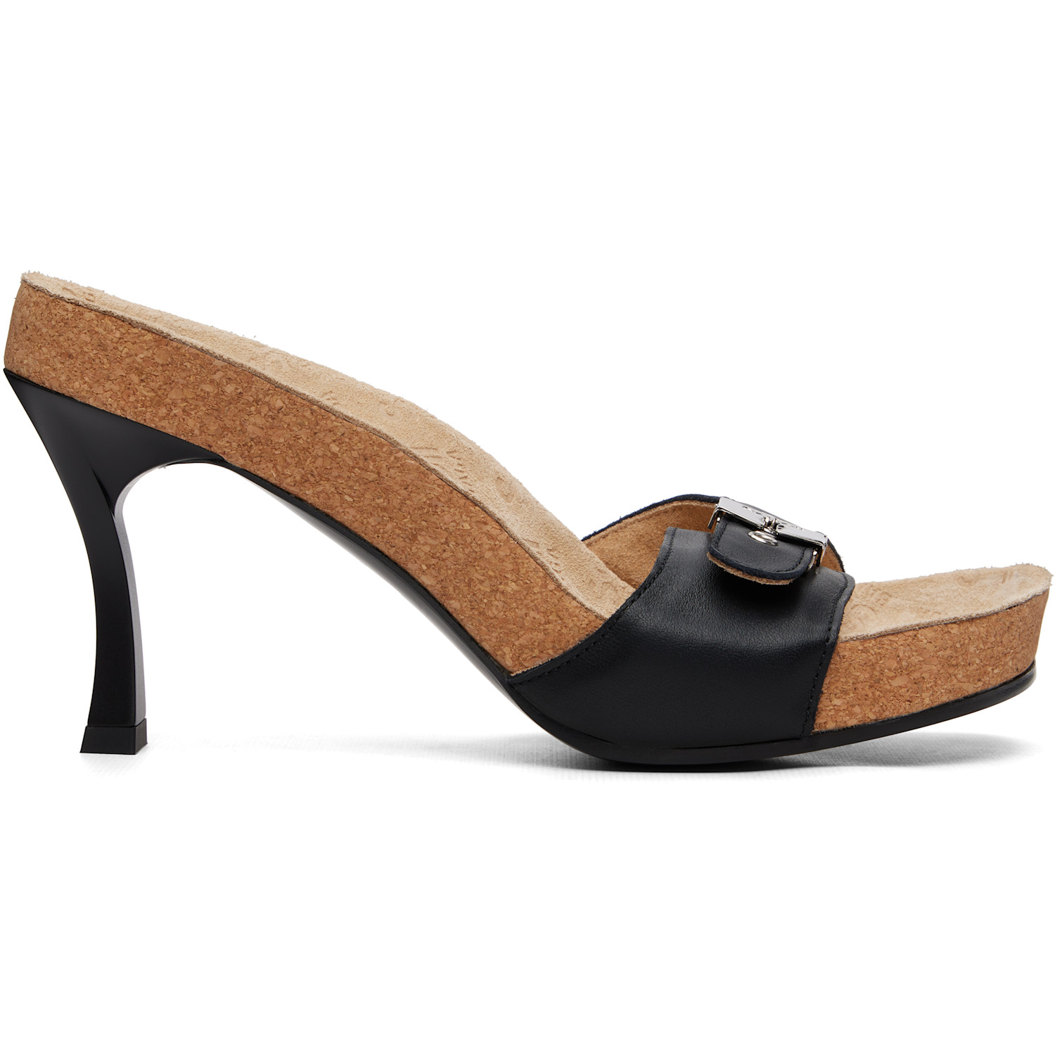 Black Scholl Edition Calfskin Heeled Sandals