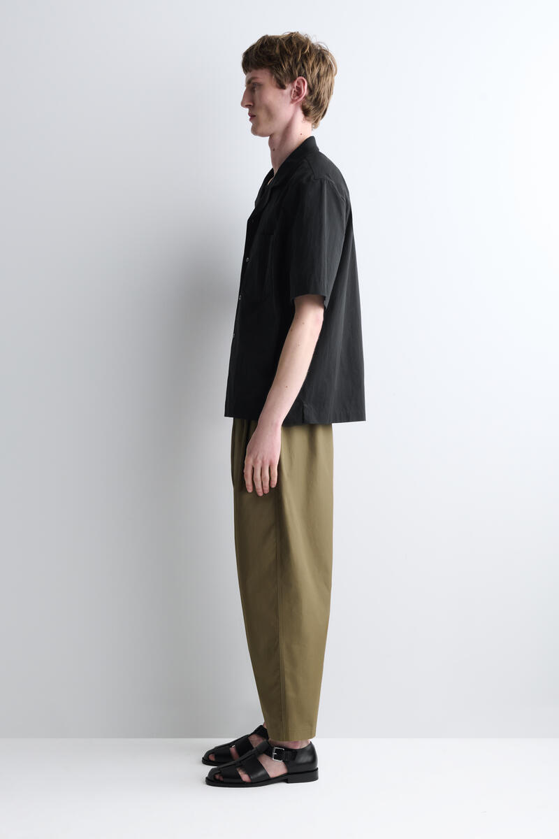 Camp-Collar Cotton Shirt