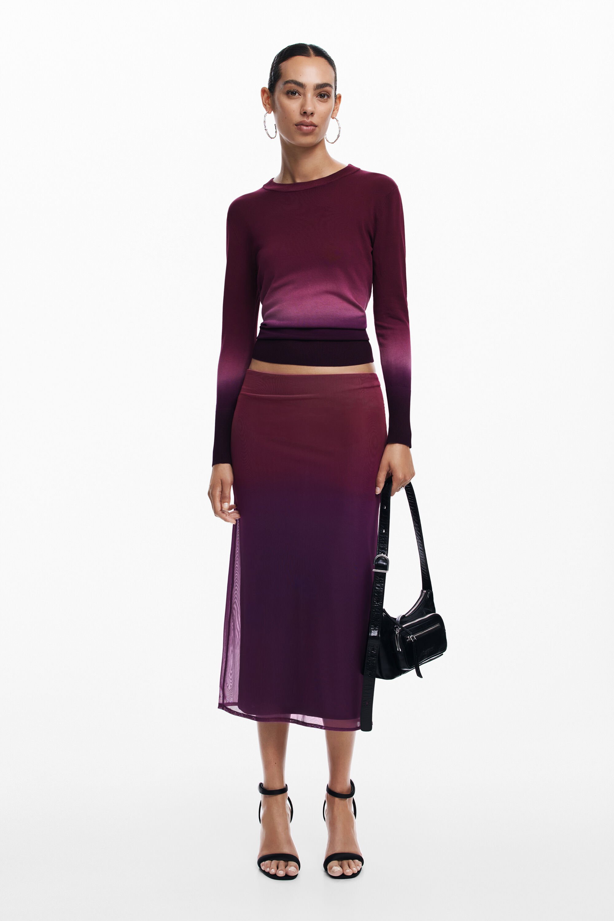 Gradient flowy skirt