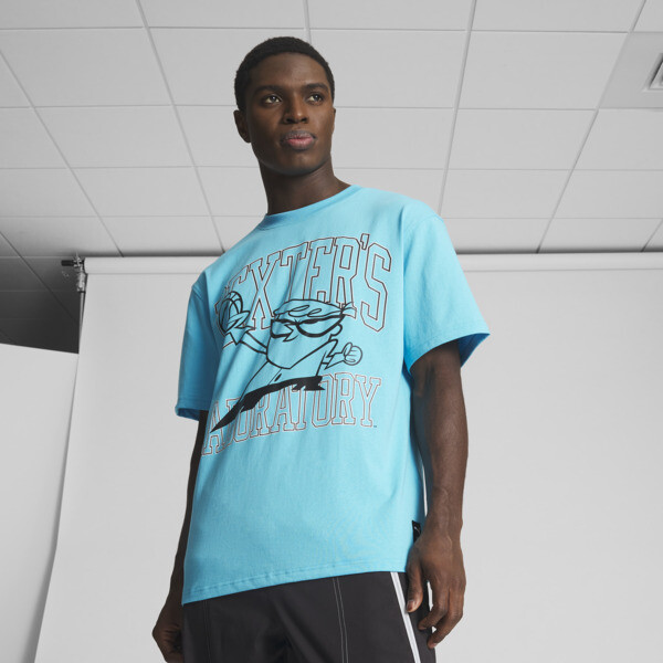 PUMA MELO x DEXTER'S LAB Men's Basketball T-Shirt in Blue