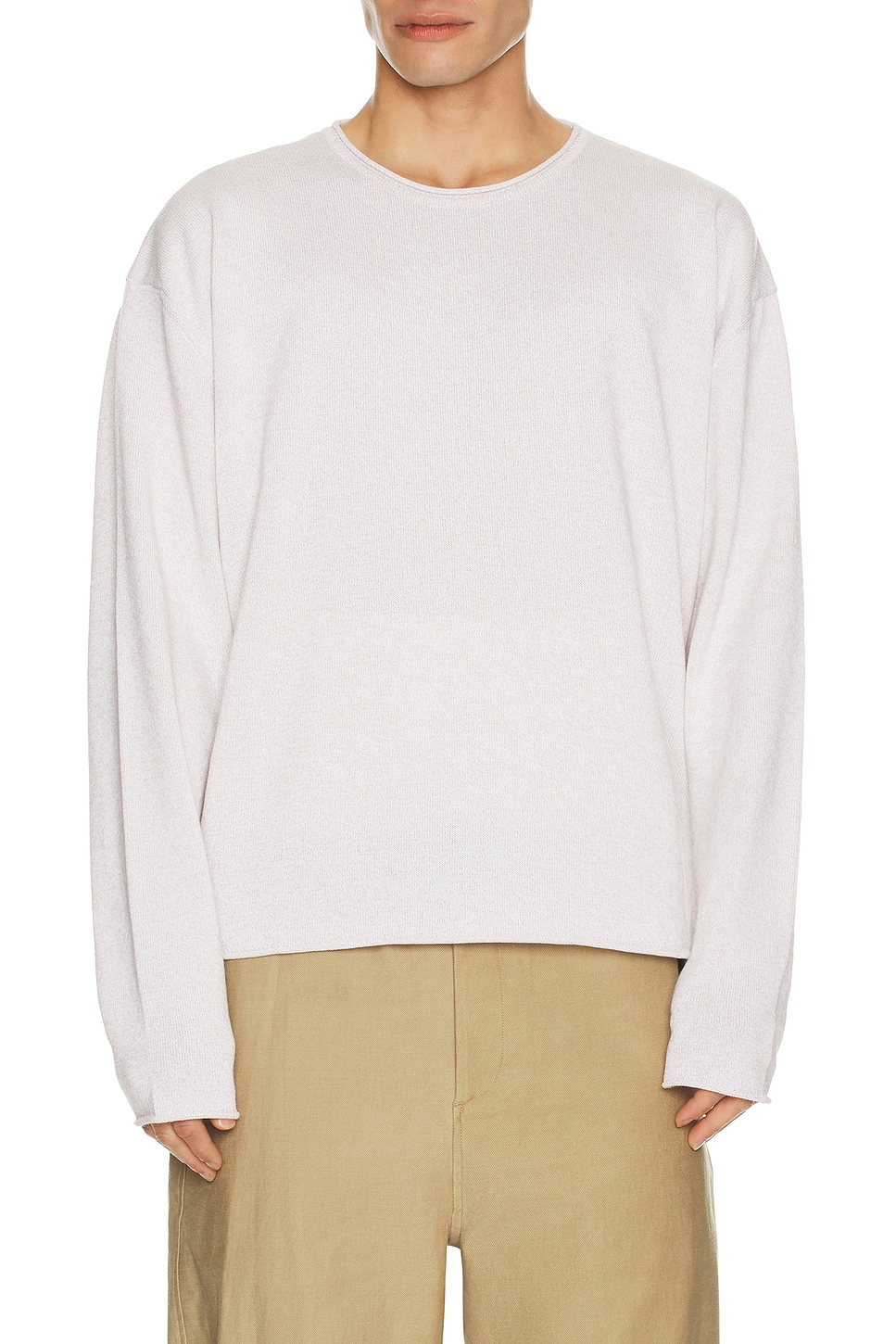 Le17Septembre Melange Pullover in Ivory - Ivory. 46 also in