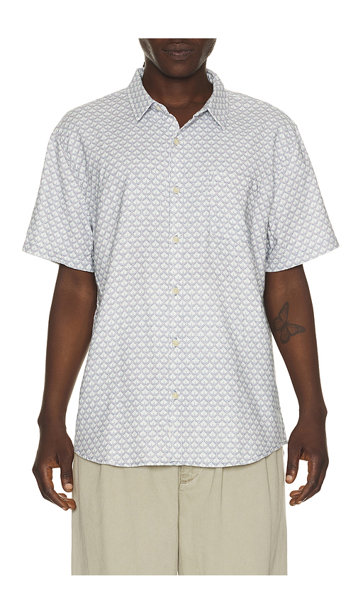 Marine Layer Classic Stretch Selvage Shirt in Blue. - S also in M, L, XL/1X