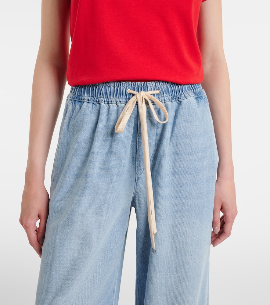 Pull On high-rise wide-leg jeans
