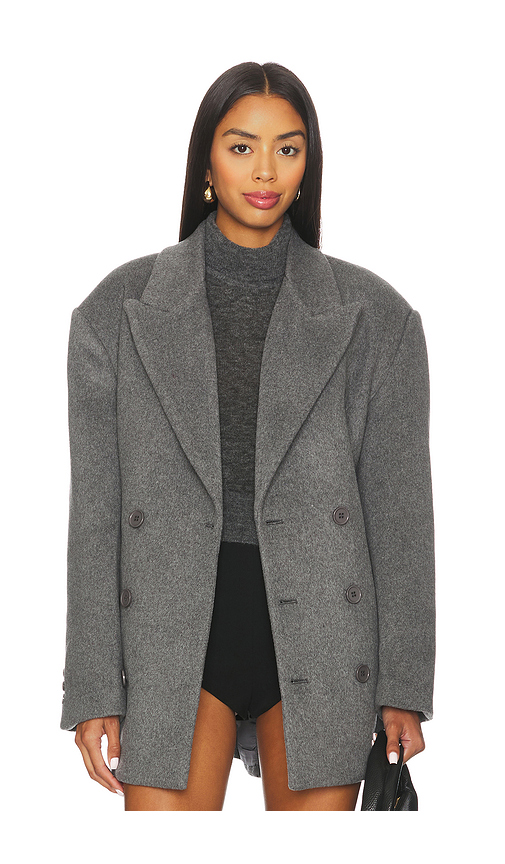 Bardot Classic Oversized Hailey Coat in Dove Grey. S/M also in