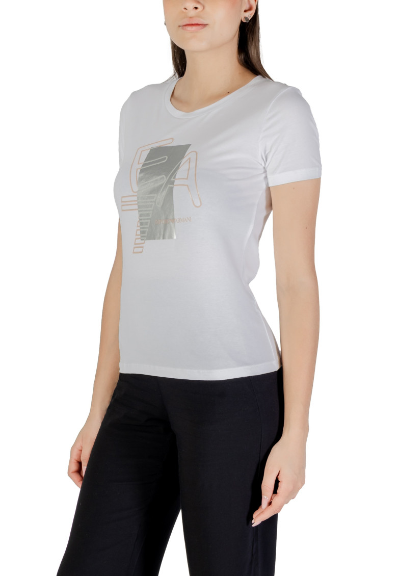 White Logo Round Neck T-Shirt