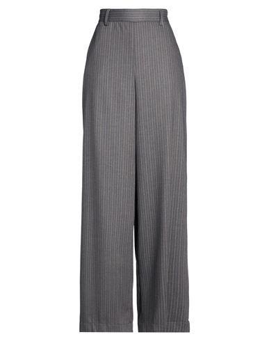 Niū Woman Pants Charcoal Size S Polyester, Viscose, Virgin Wool, Elastane
