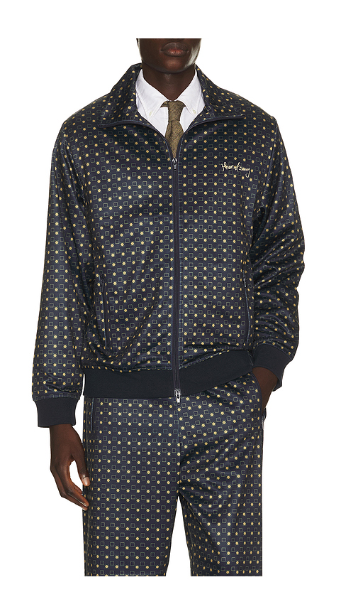 House of Sunny The Benny Tracksuit Jacket in Navy. L. Also in M, S, XL/1X